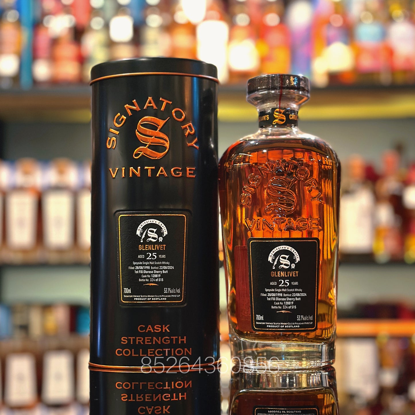 Glenlivet 25 Year Old 1998-2024 First-fill Oloroso Sherry Butt #128819 Symington's Choice by Signatory Vintage Single Malt Scotch Whisky