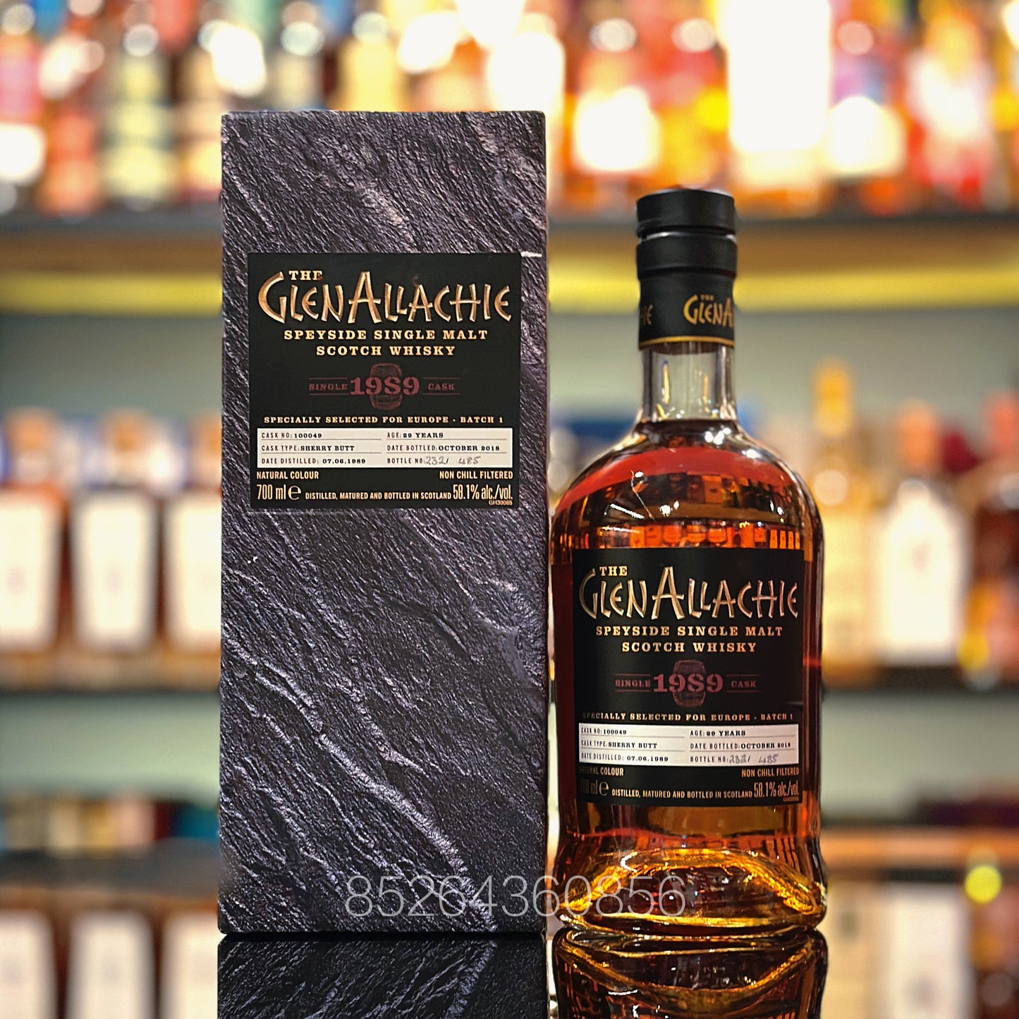 GlenAllachie 29 Year Old 1989-2018 Sherry Butt #100049 Single Malt Scotch Whisky
