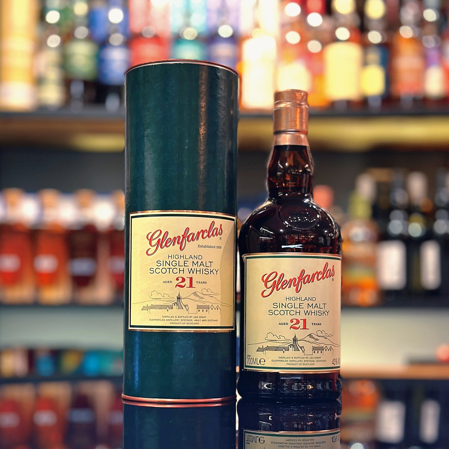 Glenfarclas 21 Year Old Single Malt Scotch Whisky (Tube Version)