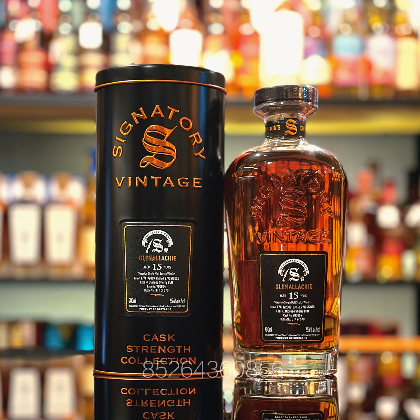 GlenAllachie 15 Year Old 2009-2025 First-fill Oloroso Sherry Butt #900864 Symington's Choice by Signatory Vintage Single Malt Scotch Whisky