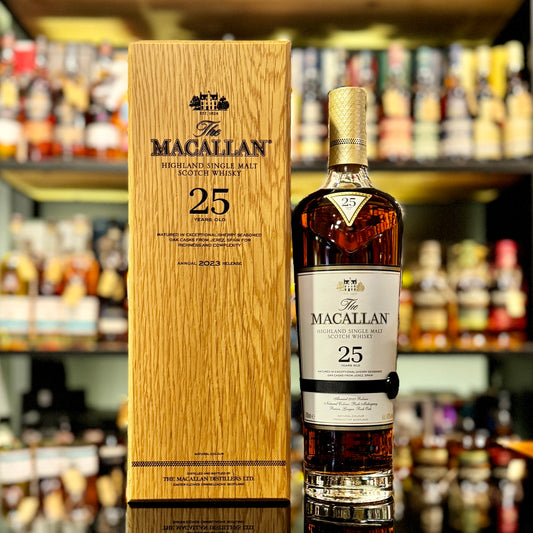 Macallan 25 Year Old Sherry Oak Cask Single Malt Scotch Whisky (2023 Release)