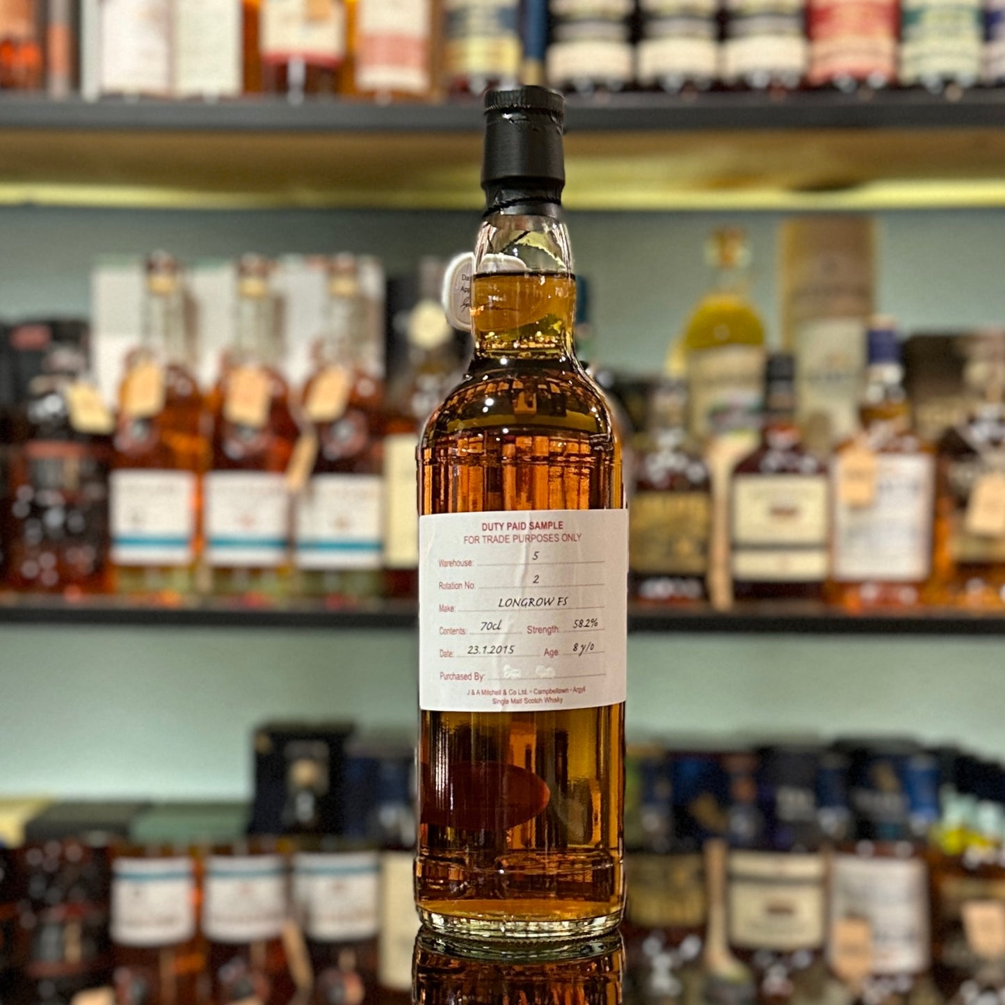 Longrow 8 Year Old 2015-2023 Fresh Sherry Cask Duty Paid Sample Single Malt Scotch Whisky