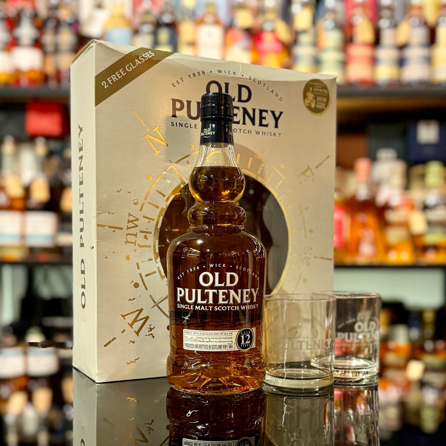 Old Pulteney 12 Year Old Single Malt Scotch Whisky (Old Version, Gift Pack)