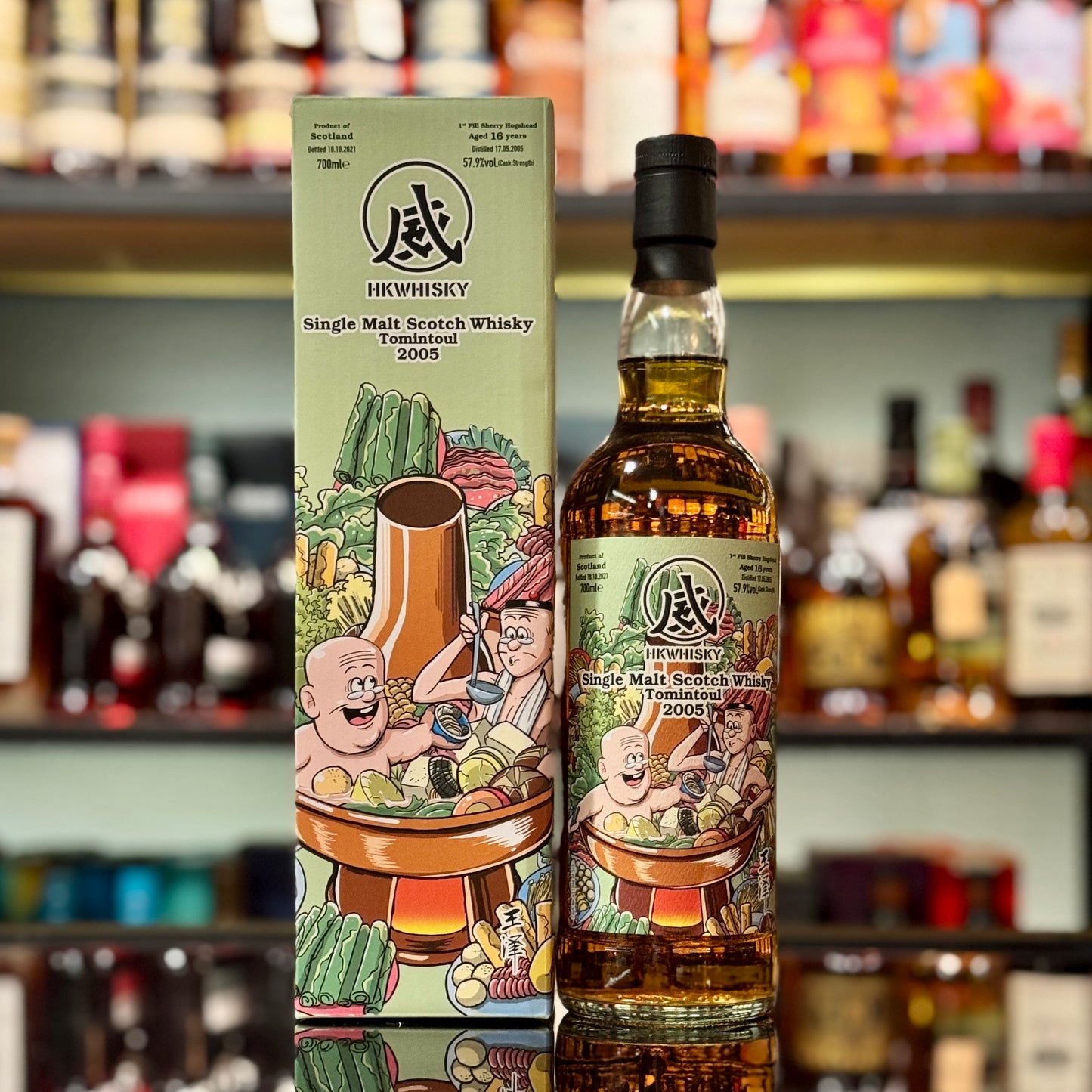 Tomintoul 16년산 2005-2021 퍼스트필 셰리 호그스헤드 "老夫子 Old Master Q 세컨드 시리즈 - Free For Yum Cha" by Hong Kong Whisky 싱글 몰트 스카치 위스키