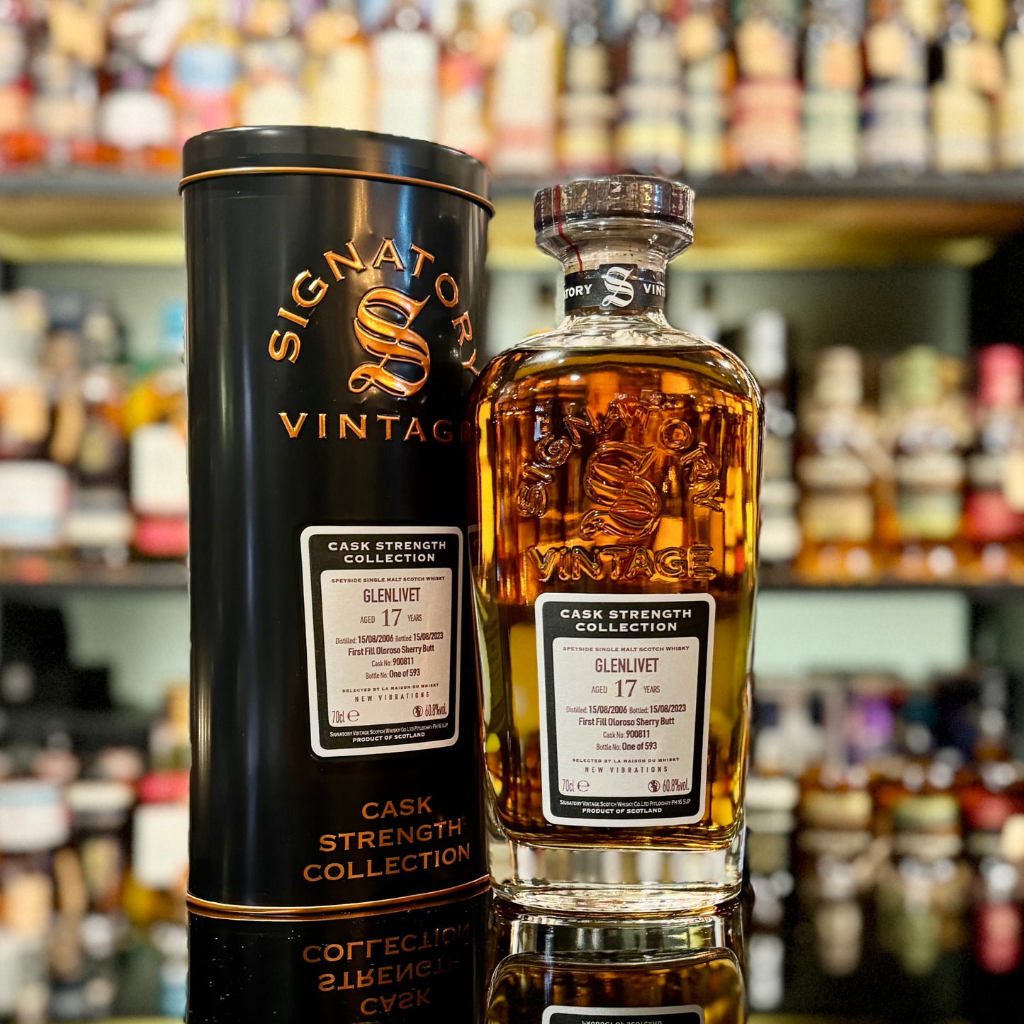 Glenlivet 17 Year Old 2006-2023 First-fill Oloroso Sherry Butt #900811 by Signatory Vintage Single Malt Scotch Whisky
