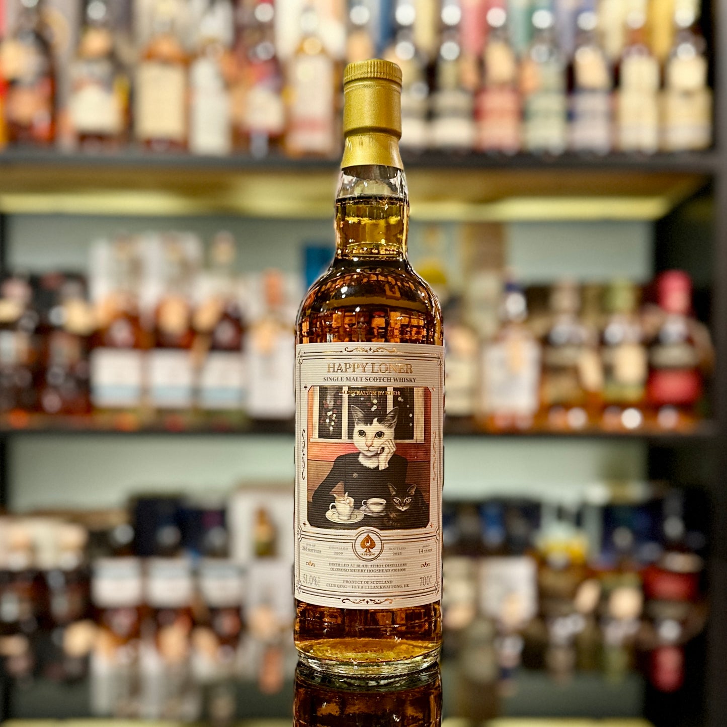 Blair Athol 14 Year Old 2009 “Happy Loner #1 - Daydreaming Café” by Club Qing Single Malt Scotch Whisky