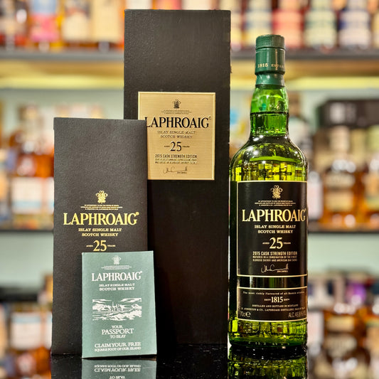 Laphroaig 25 Year Old Cask Strength Edition Single Malt Scotch Whisky (2015 Release)
