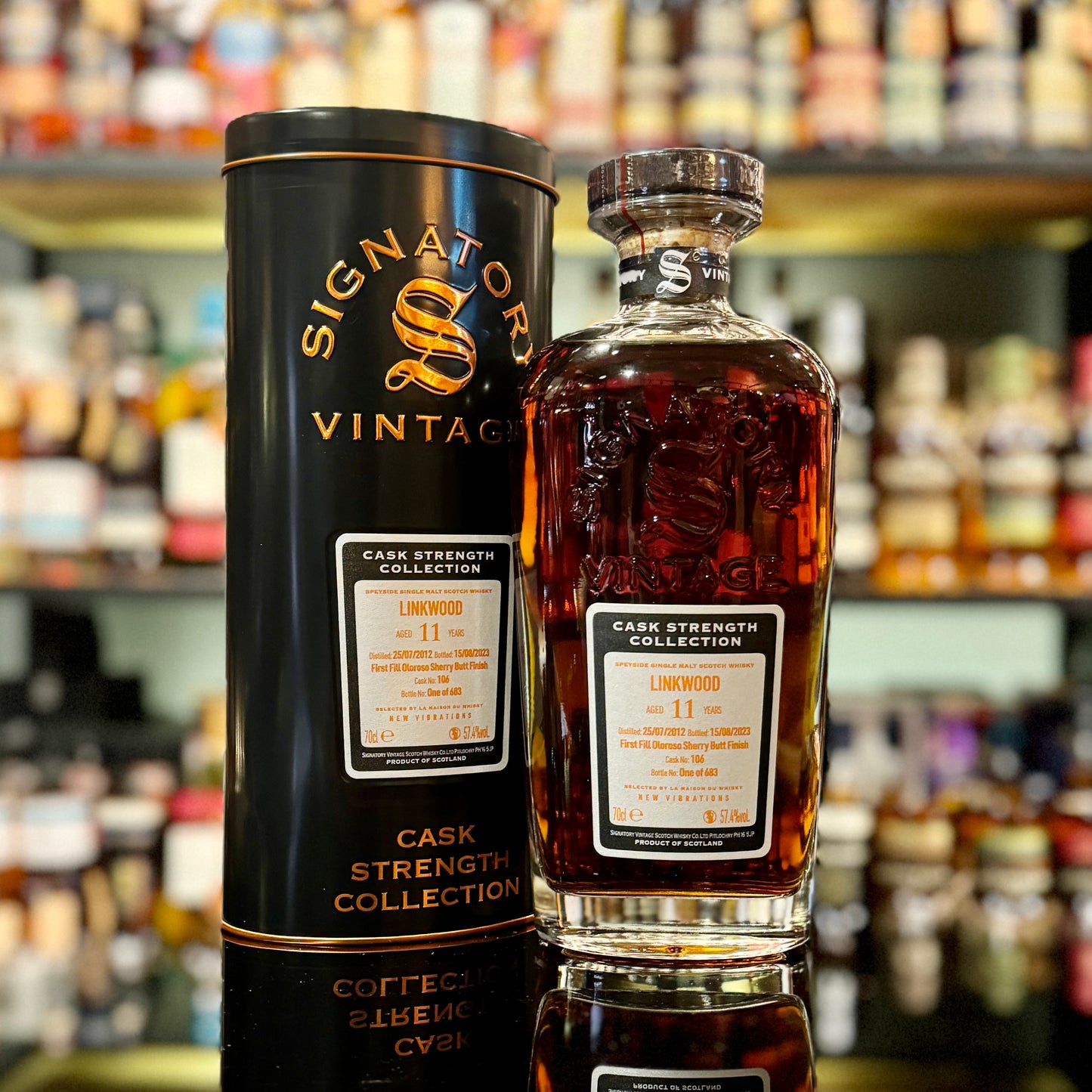 Linkwood 11 Year Old 2012-2023 First-fill Sherry Butt Finish Cask #106 by Signatory Vintage Single Malt Scotch Whisky