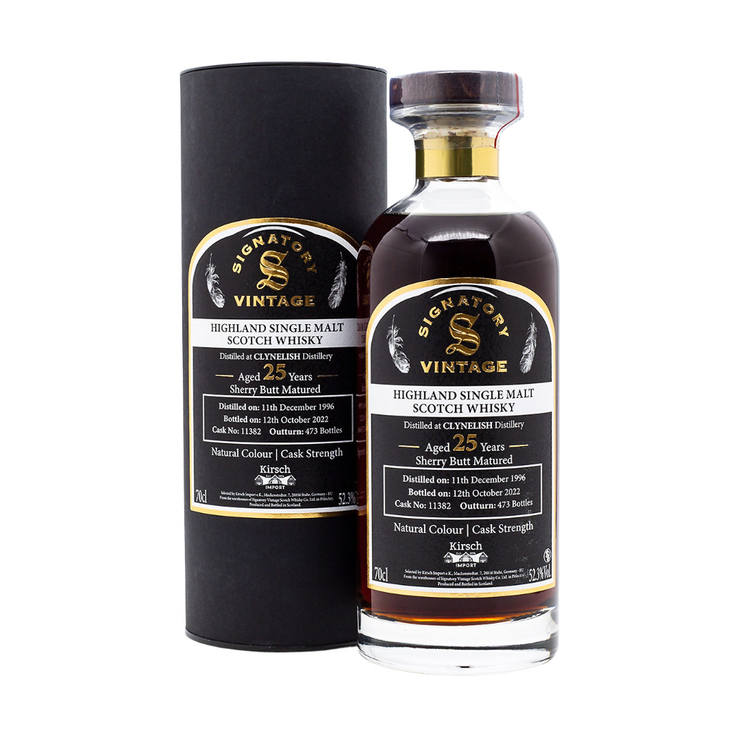 클리넬리시 25년산 1996-2022 셰리 버트 캐스크 #11382, Signatory Vintage 싱글 몰트 스카치 위스키