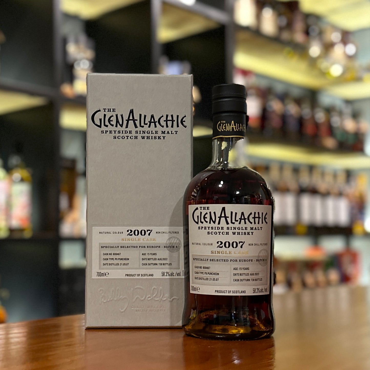 GlenAllachie 15년산 2007-2022 Pedro Ximénez Puncheon Cask #800467 싱글 몰트 스카치 위스키