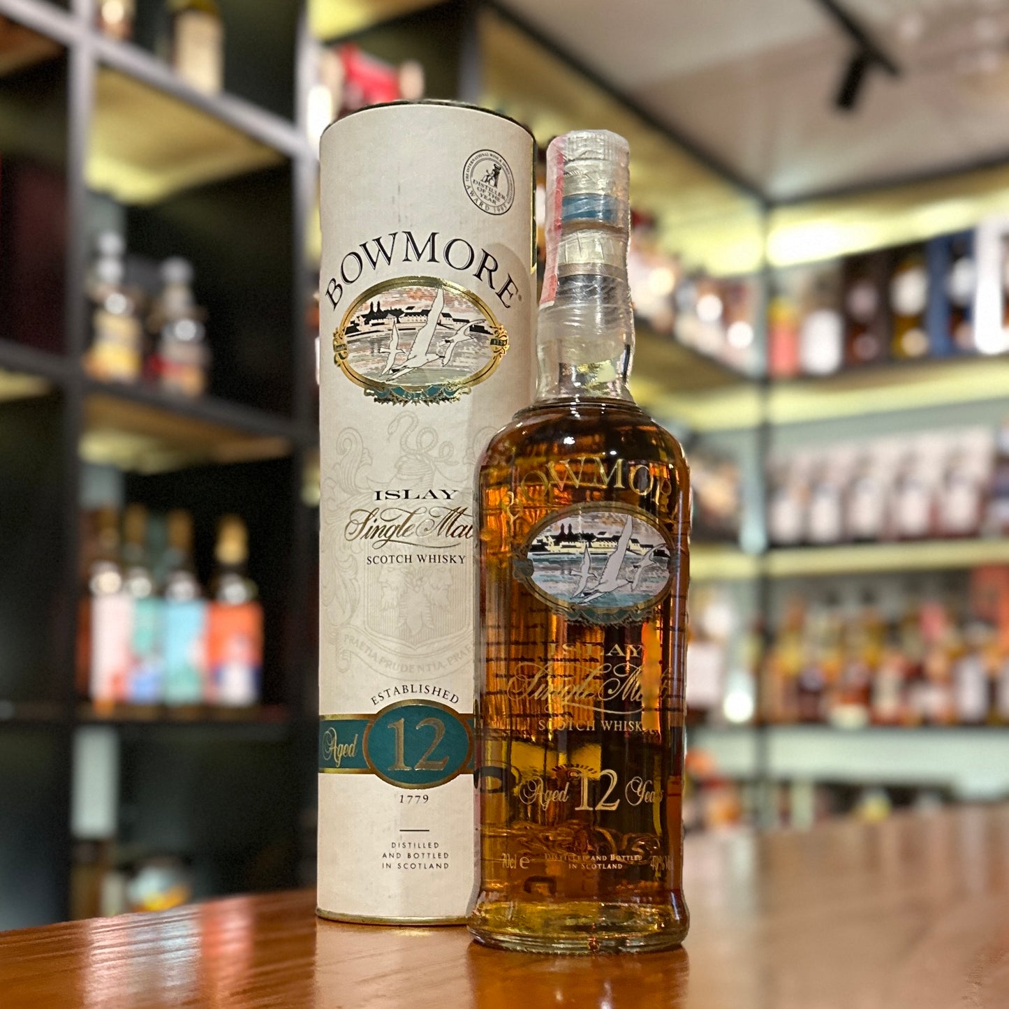 波摩12年Mariner蘇格蘭單一麥芽威士忌(1990年代玻璃印刷標籤)