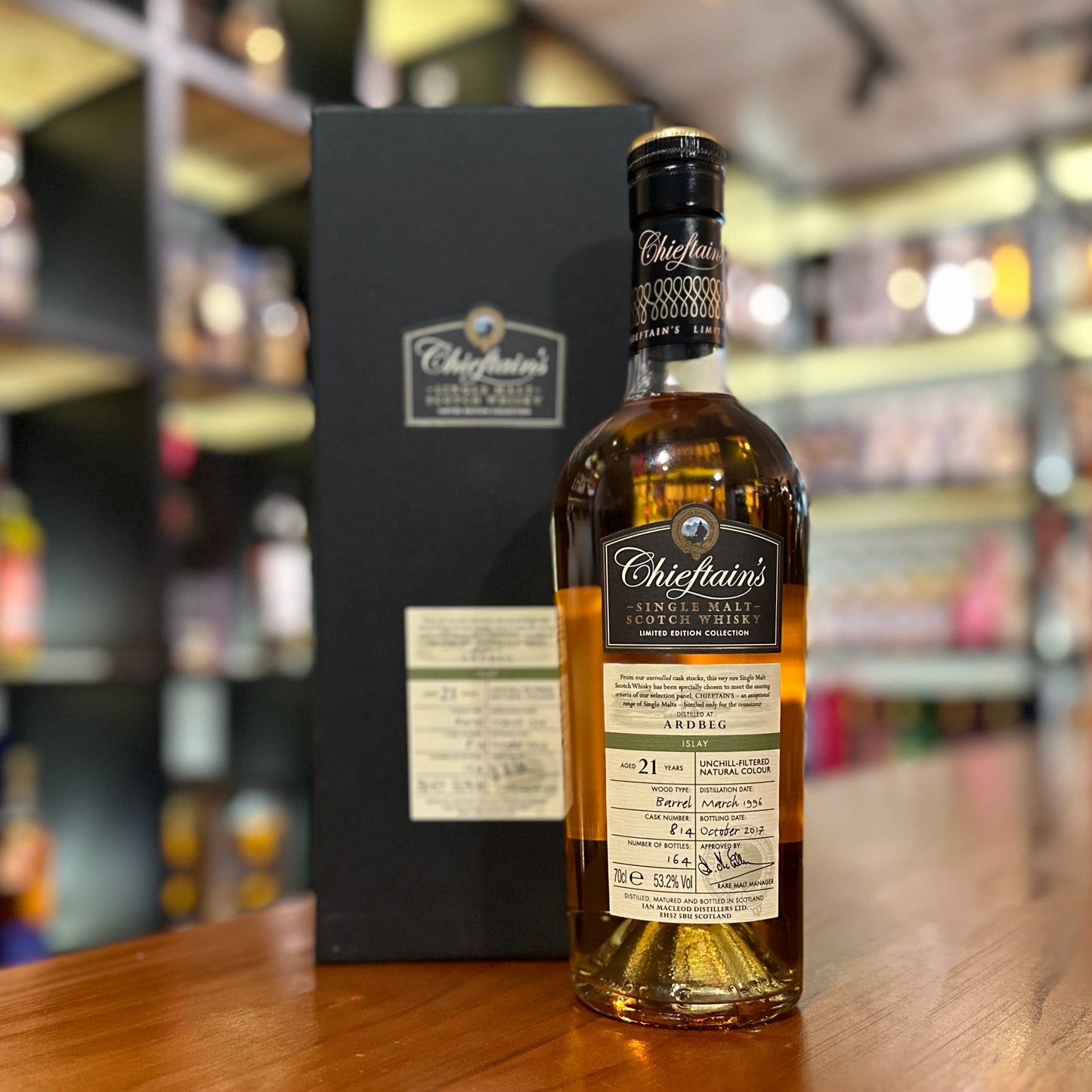 Ardbeg 21 Year Old 1996-2017 Cask #814 by Chieftain’s Single Malt Scotch Whisky