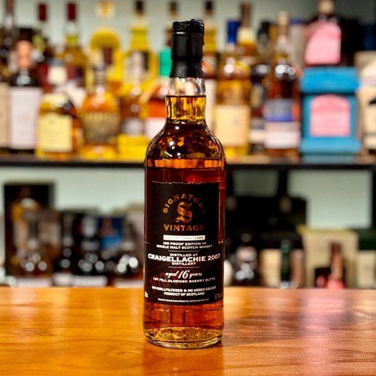 Craigellachie 16 Year Old 2007 100 Proof Edition #4 Exceptional Cask by Signatory Vintage Single Malt Scotch Whisky