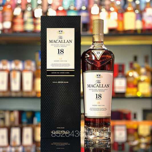 Macallan 18 Year Old Sherry Oak Cask Single Malt Scotch Whisky (2019 Release)