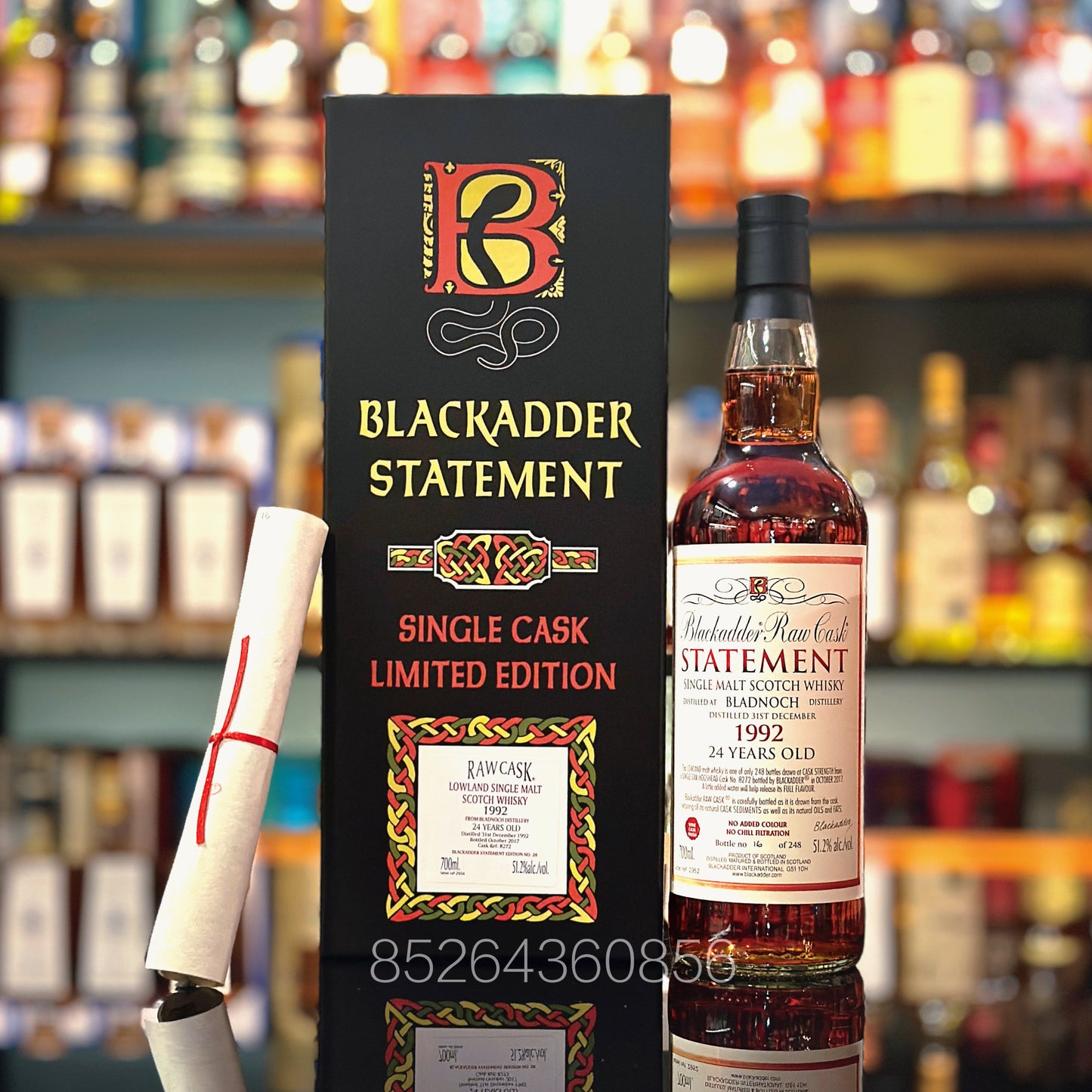 Bladnoch 24 Year Old 1992-2017 Hogshead #8272 Raw Cask Statement No. 28 by Blackadder Single Malt Scotch Whisky