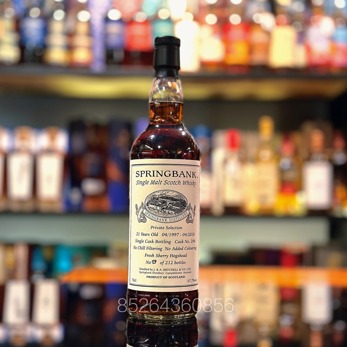 Springbank 21 Year Old 1997-2018 Fresh Sherry Hogshead #294 Single Malt Scotch Whisky