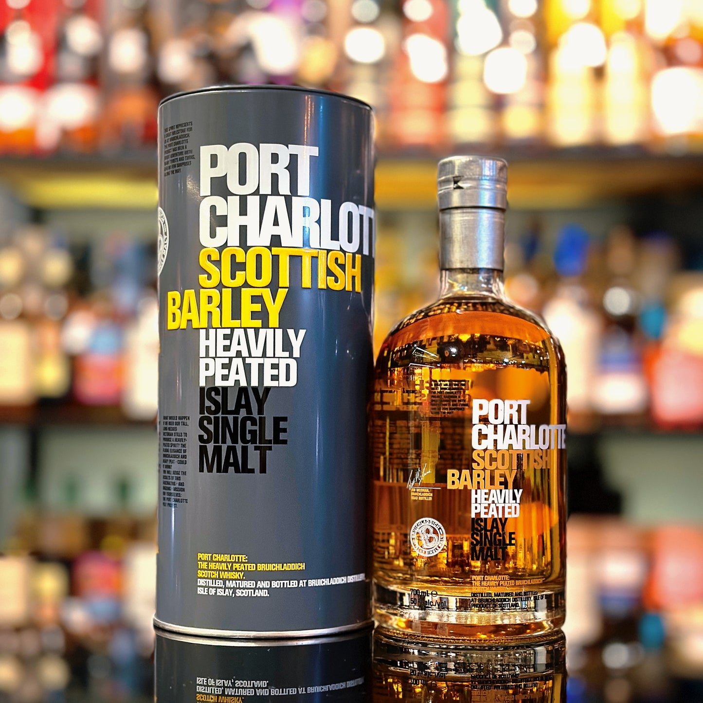 Bruichladdich Port Charlotte Scottish Barley Heavily Peated Single Malt Scotch Whisky