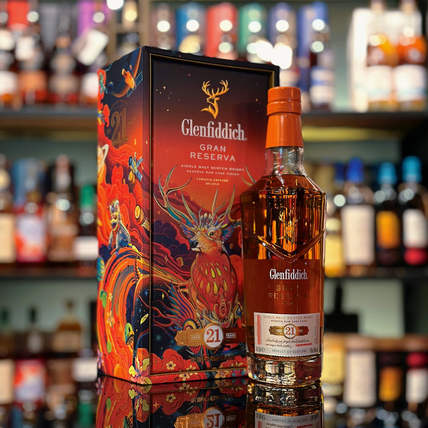 Glenfiddich 21 Year Old Gran Reserva Rum Cask Finish Lunar New Year Limited Edition Single Malt Scotch Whisky