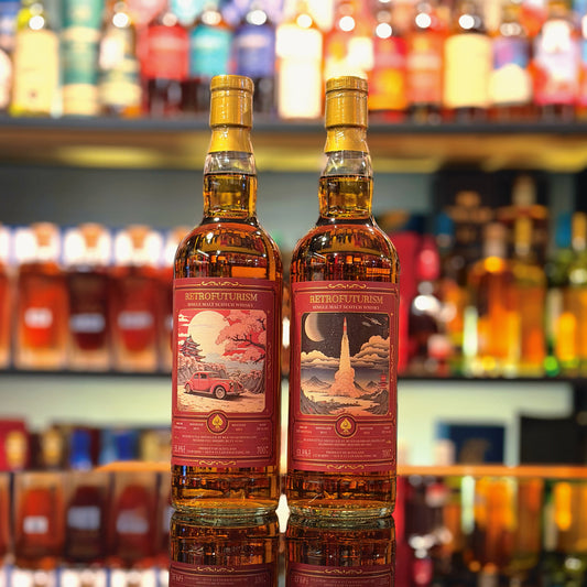 Club Qing “Retrofuturism” #1 & #2 Single Malt Scotch Whisky Set