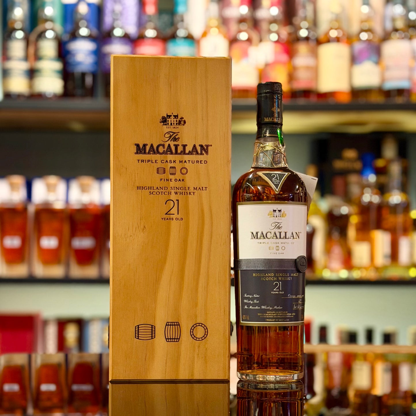 Macallan 21 Year Old Fine Oak Triple Cask Matured Single Malt Scotch Whisky