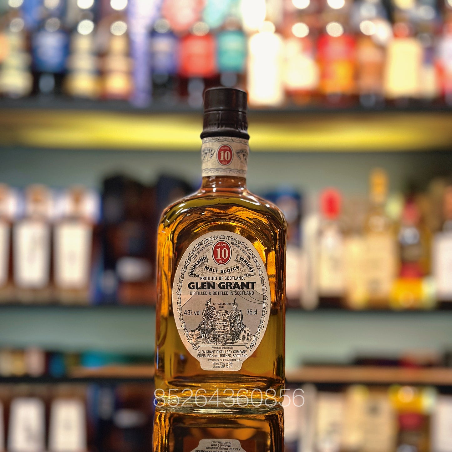 Glen Grant 10 Year Old Single Malt Scotch Whisky (1980s Bottling, No Box)