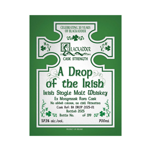 Drop of the Irish Ref:BA DROP 2025-01 Ex-Monymask Rum Cask by Blackadder 싱글 몰트 스카치 위스키