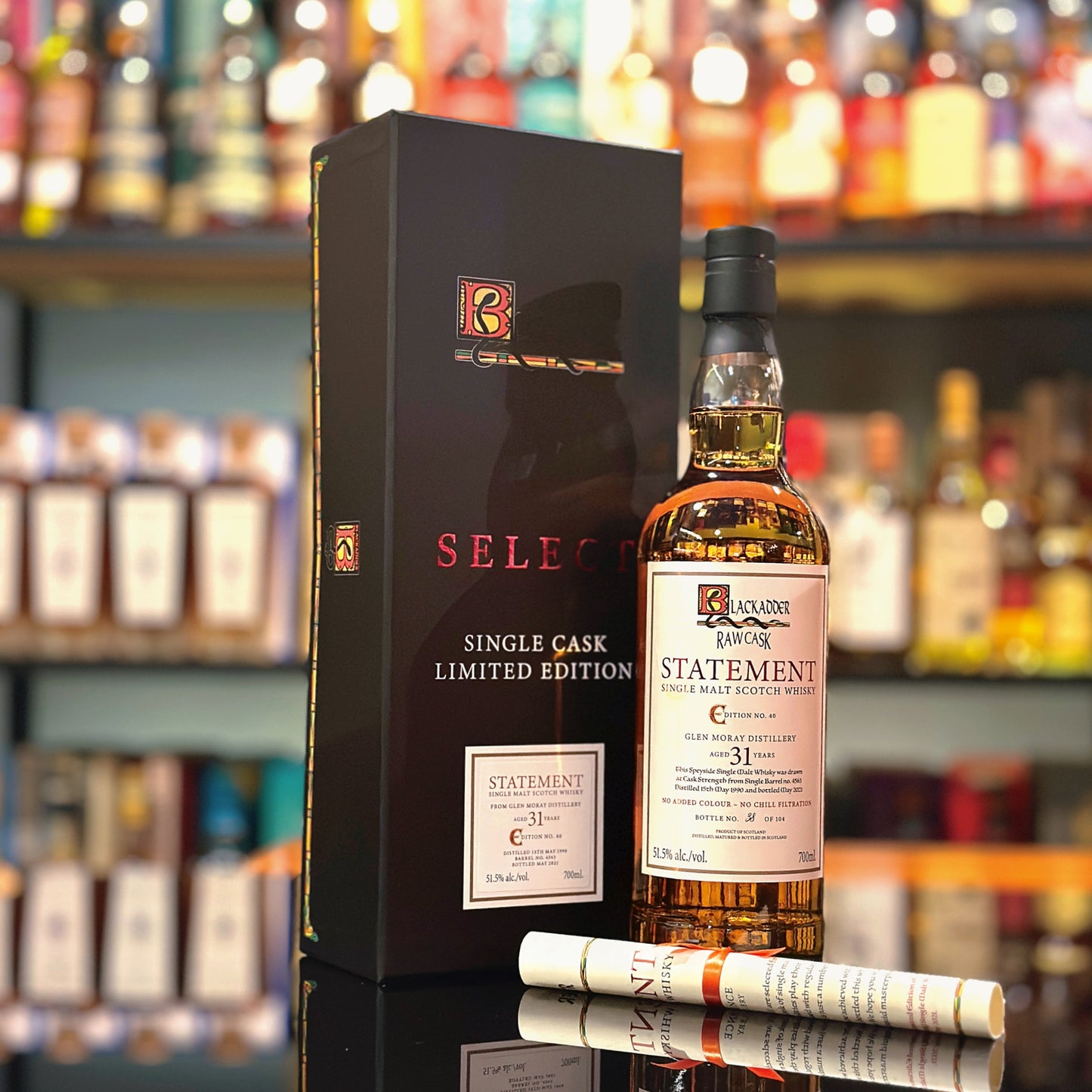 Glen Moray 31 Year Old 1990-2021 Cask #4563 Raw Cask Statement Edition No. 40 by Blackadder Single Malt Scotch Whisky