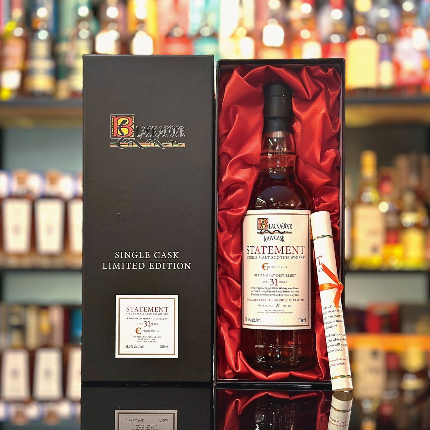 Glen Moray 31 Year Old 1990-2021 Cask #4563 Raw Cask Statement Edition No. 40 by Blackadder Single Malt Scotch Whisky