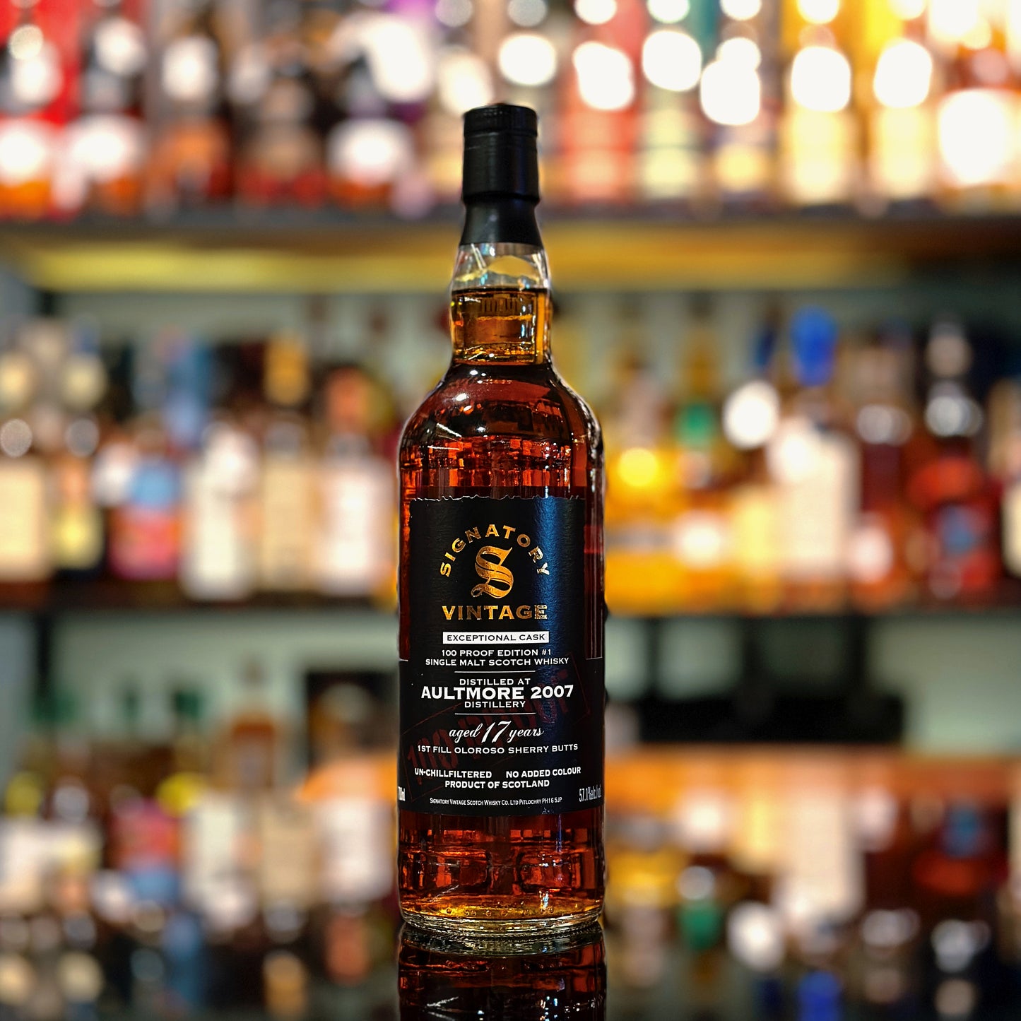 Aultmore 17 Year Old 2007 100 Proof Edition #1 Exceptional Cask by Signatory Vintage Single Malt Scotch Whisky