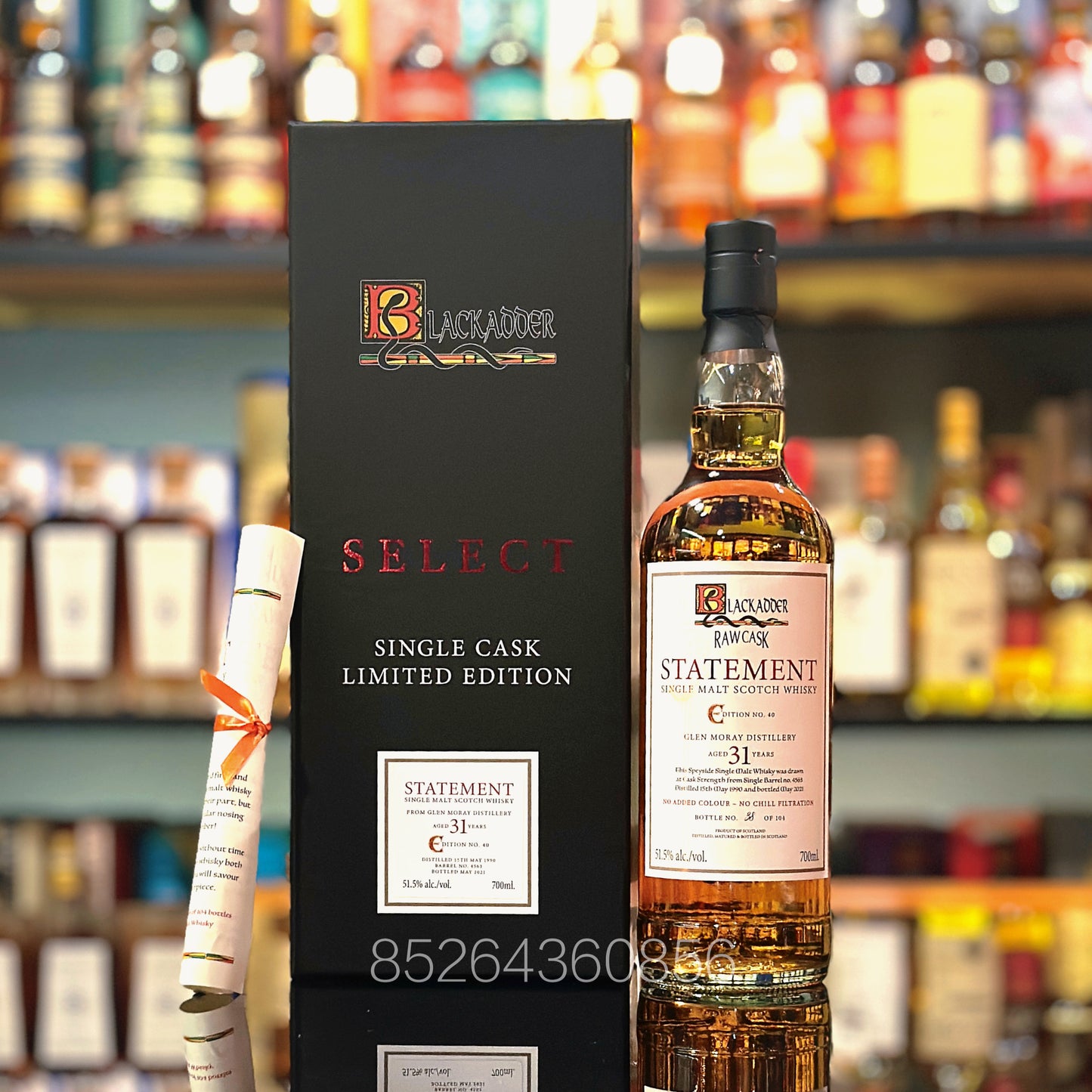 Glen Moray 31 Year Old 1990-2021 Cask #4563 Raw Cask Statement Edition No. 40 by Blackadder Single Malt Scotch Whisky