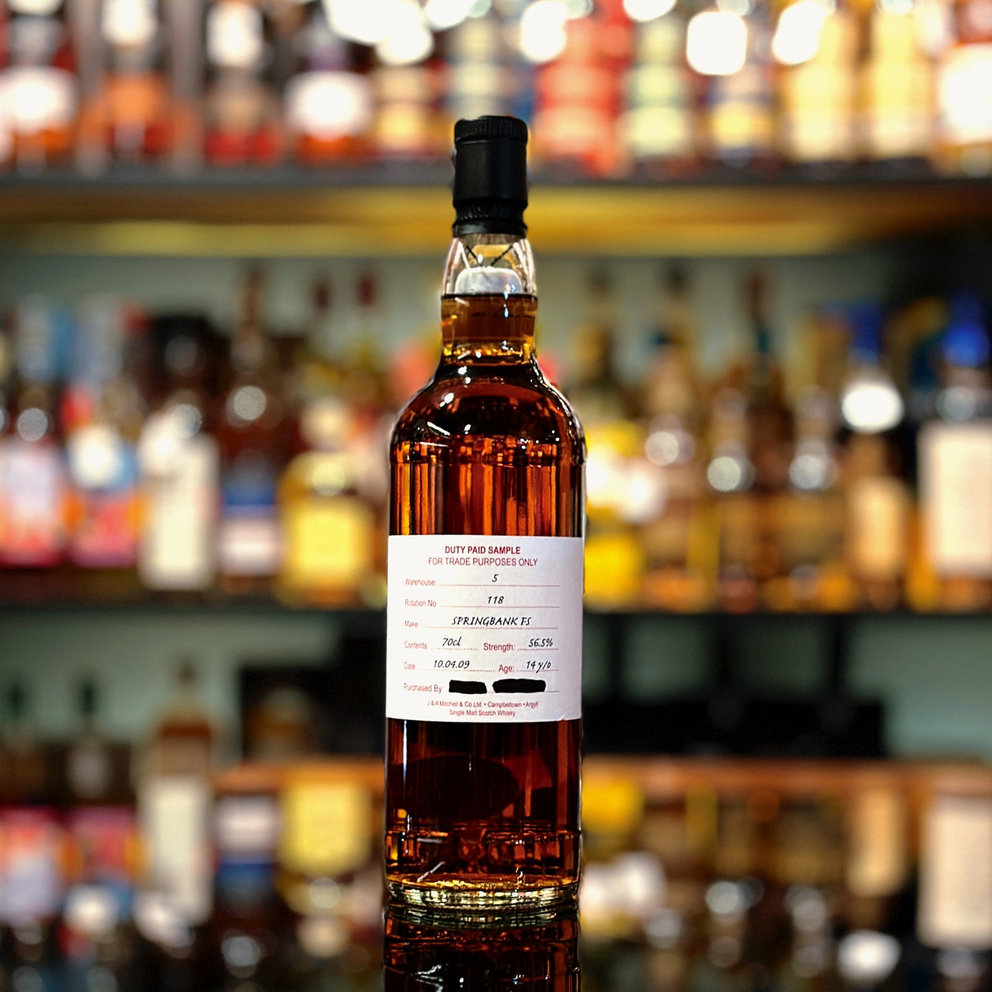 Springbank 14 Year Old 2009-2023 Fresh Sherry Cask Duty Paid Sample Single Malt Scotch Whisky