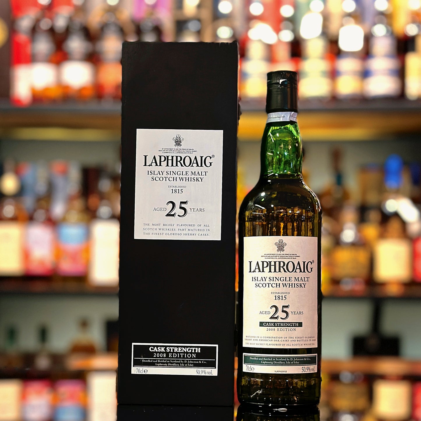 Laphroaig 25 Year Old Cask Strength Edition Single Malt Scotch Whisky (2008 Release)