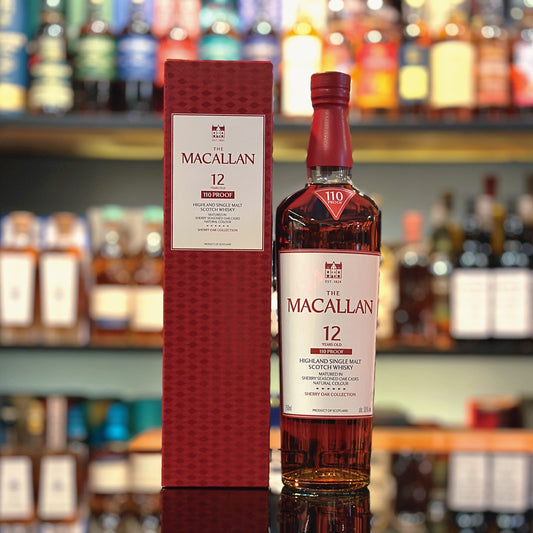 Macallan 12 Year Old 110 Proof Sherry Oak Cask Single Malt Scotch Whisky