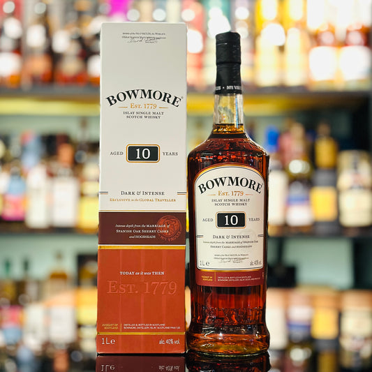 Bowmore 10 Year Old Dark & Intense Single Malt Scotch Whisky (1000ml)