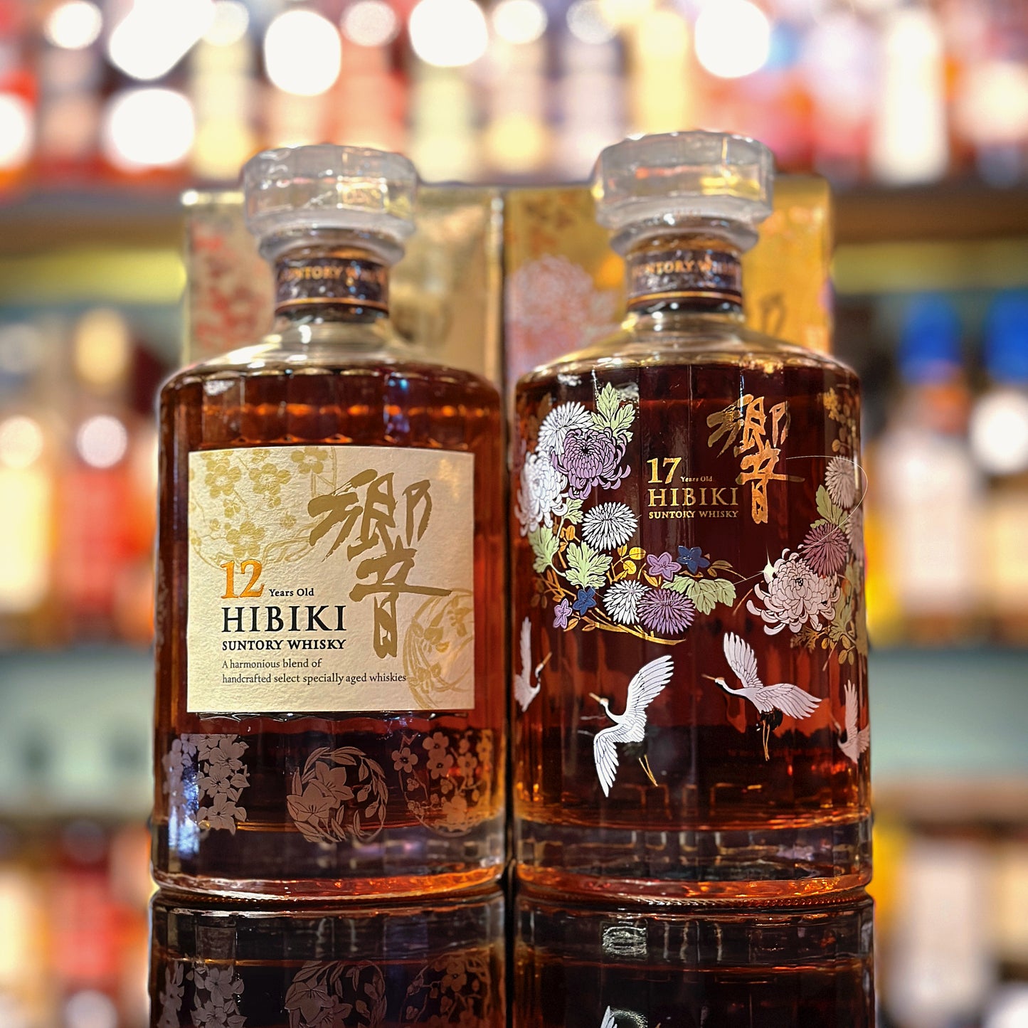 Hibiki 12 Year Old & 17 Year Old “Kacho Fugetsu” Limited Edition Single Malt Japanese Whisky Set