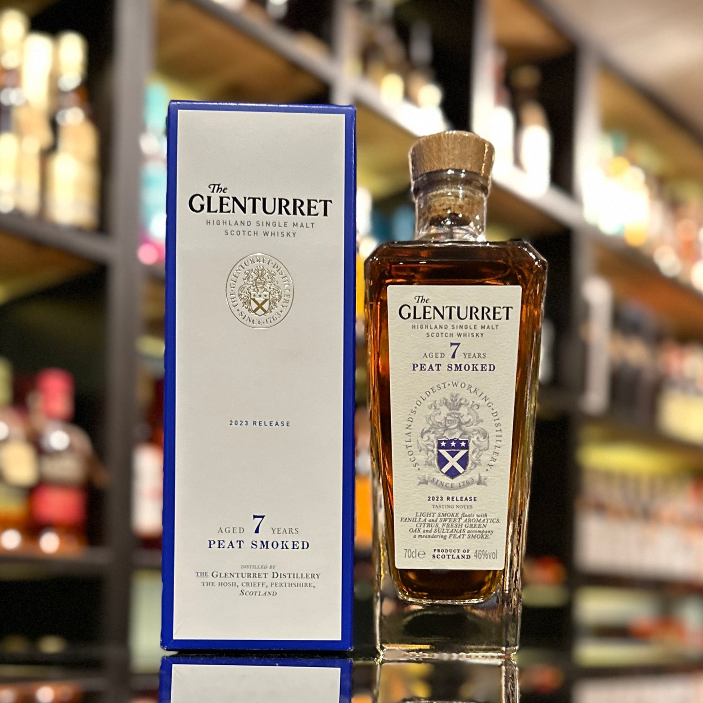 Glenturret 7 Year Old Peat Smoked Single Malt Scotch Whisky (2023 Release)