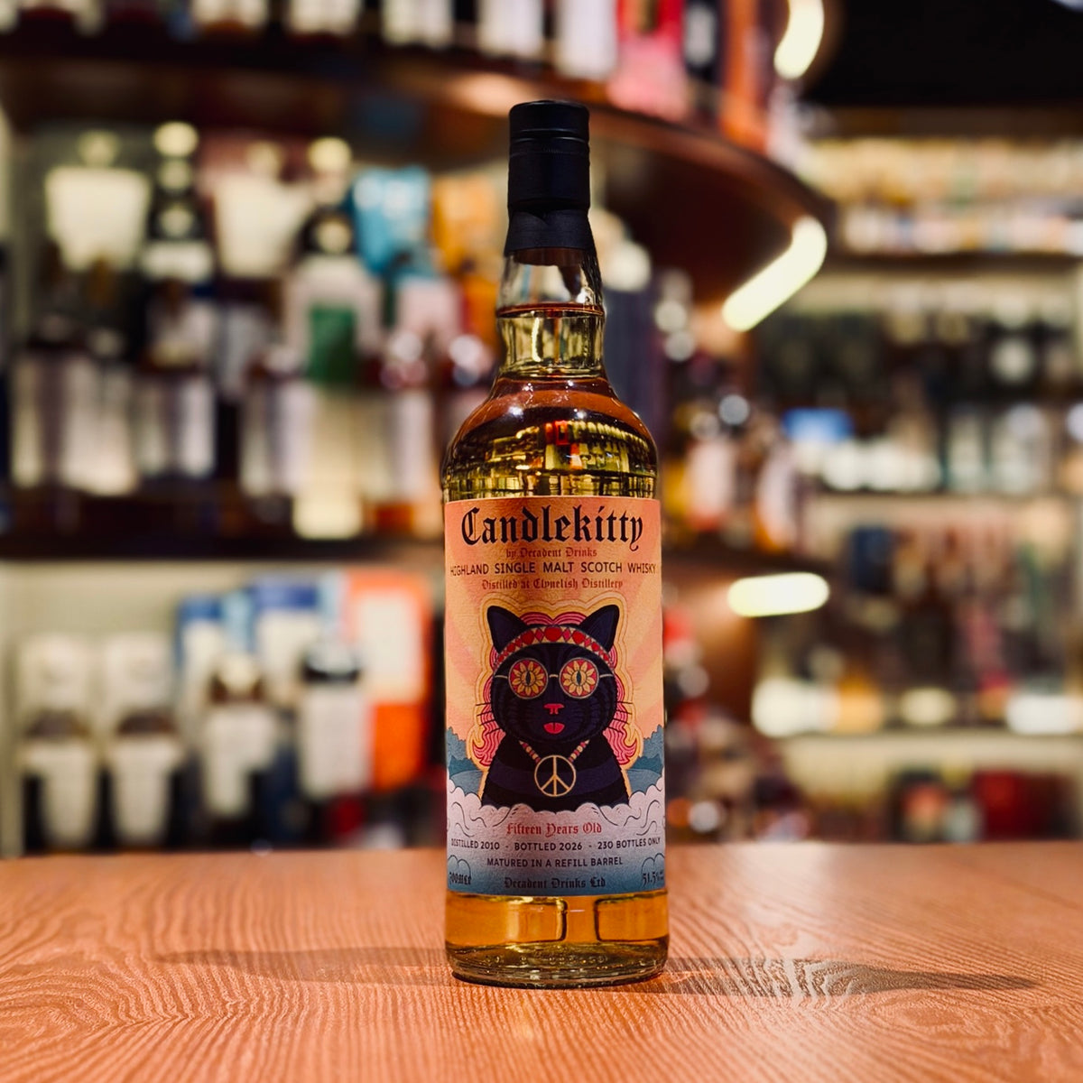 克里尼利基15年2010-2026年再次裝填波本桶「Candlekitty」Decadent Drinks獨立裝瓶蘇格蘭單一麥芽威士忌