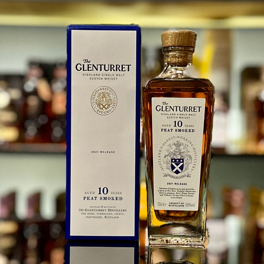 Glenturret 10 Year Old Peat Smoked Single Malt Scotch Whisky (2021 Release)
