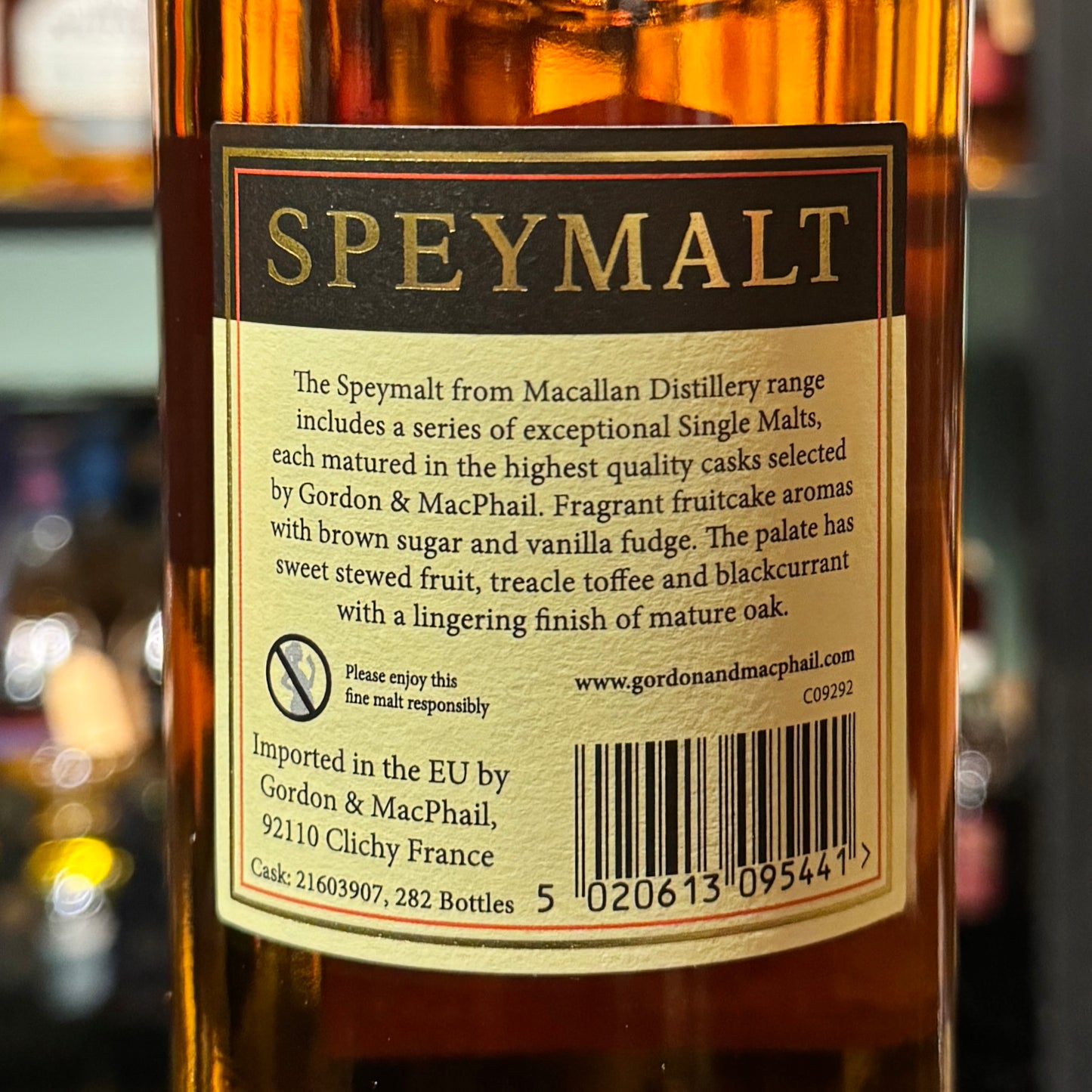 麥卡倫「Speymalt」1998-2023年桶號#21603907高登麥克菲爾裝瓶蘇格蘭單一麥芽威士忌