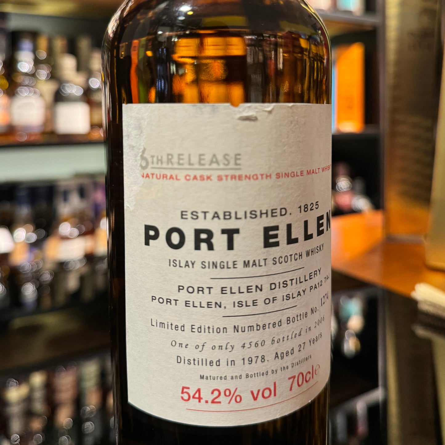 Port Ellen 27 Year Old 1978-2006 6th Release Single Malt Scotch Whisky (Label Torn)