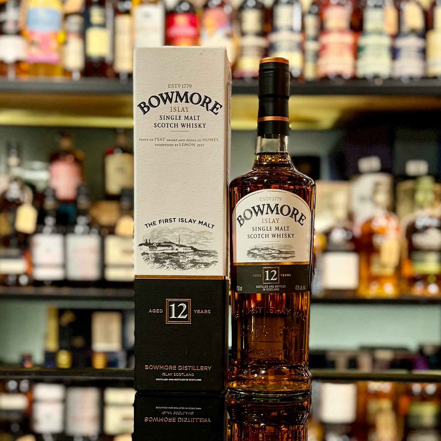 Bowmore 12 Year Old Single Malt Scotch Whisky (Old Packaging)