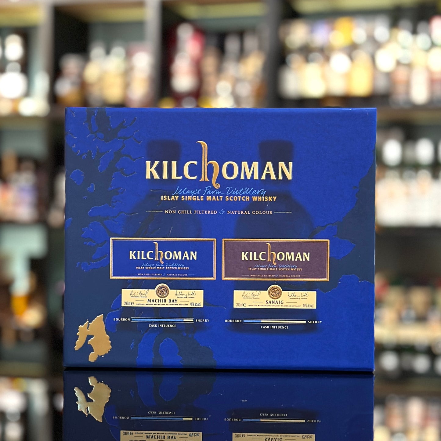 Kilchoman Machir Bay & Sanaig Single Malt Scotch Whisky Gift Set (2x200ml)