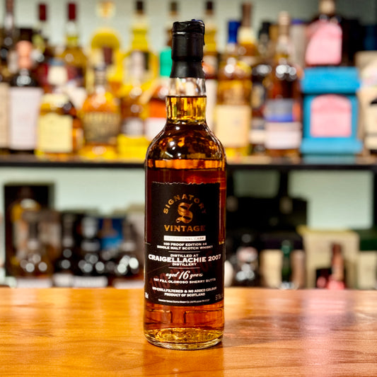 Craigellachie 16 Year Old 2007 100 Proof Edition #4 Exceptional Cask by Signatory Vintage Single Malt Scotch Whisky