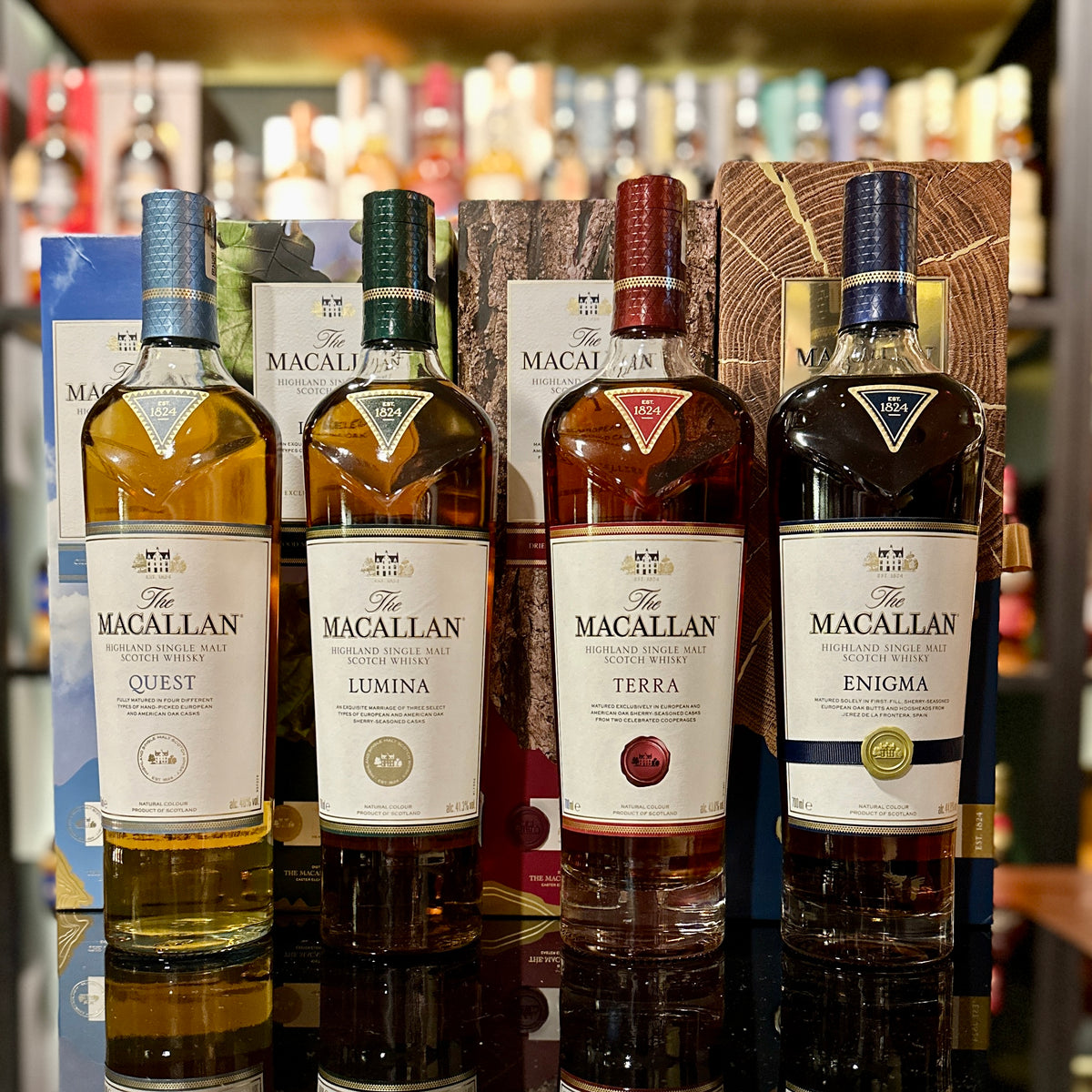 Single Malt Collection Macallan Quest Collection Single Malt Scotch Whisky Set – The Central ...