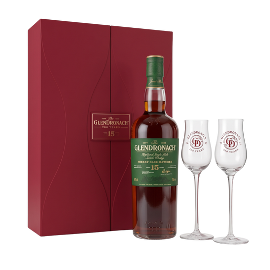GlenDronach 15 Year Old Single Malt Scotch Whisky (Giftset)