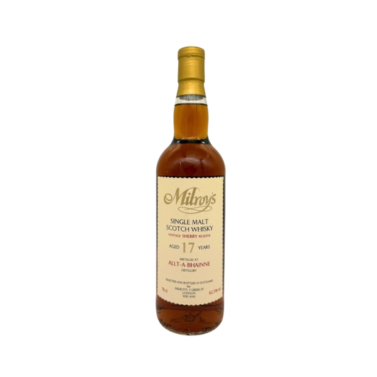 Allt-A-Bhainne 17 Year Old 2008-2025 Third-fill Sherry Butt #80900249 "Vintage Sherry Reserve" by Milroy's Single Malt Scotch Whisky