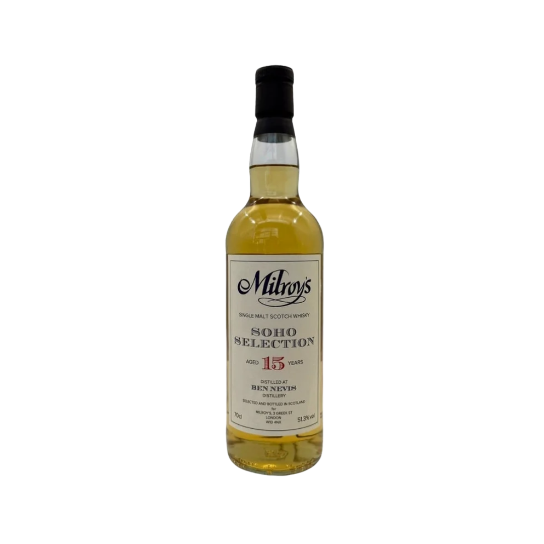 Ben Nevis 15 Year Old 2010-2025 American Oak Hogsheads #700109/700110 "Soho Selection" by Milroy's Single Malt Scotch Whisky