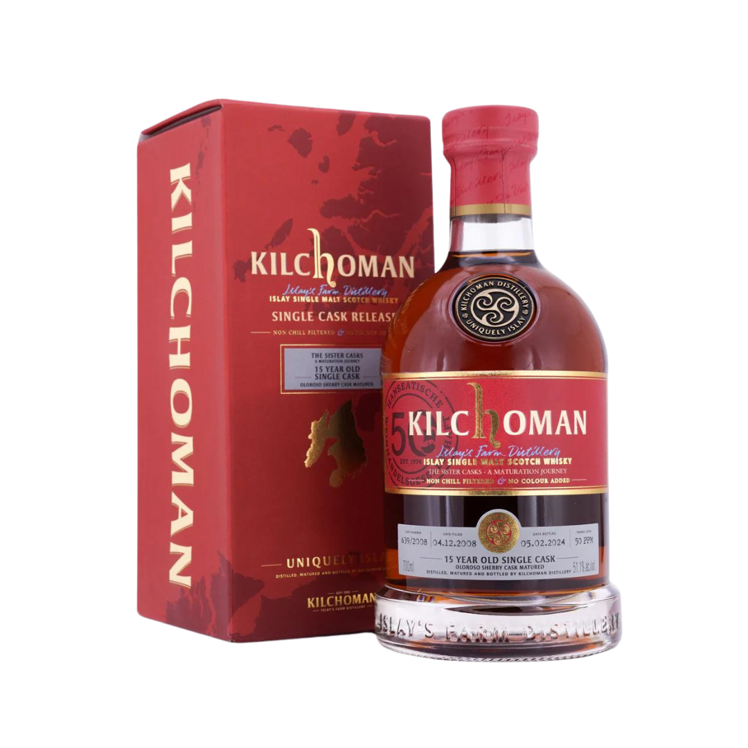 Kilchoman 15 Year Old 2008-2024 Oloroso Sherry Cask #639/2008 Single Malt Scotch Whisky