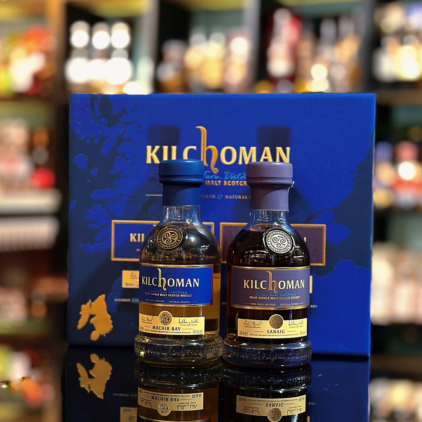 Kilchoman Machir Bay & Sanaig Single Malt Scotch Whisky Gift Set (2x200ml)