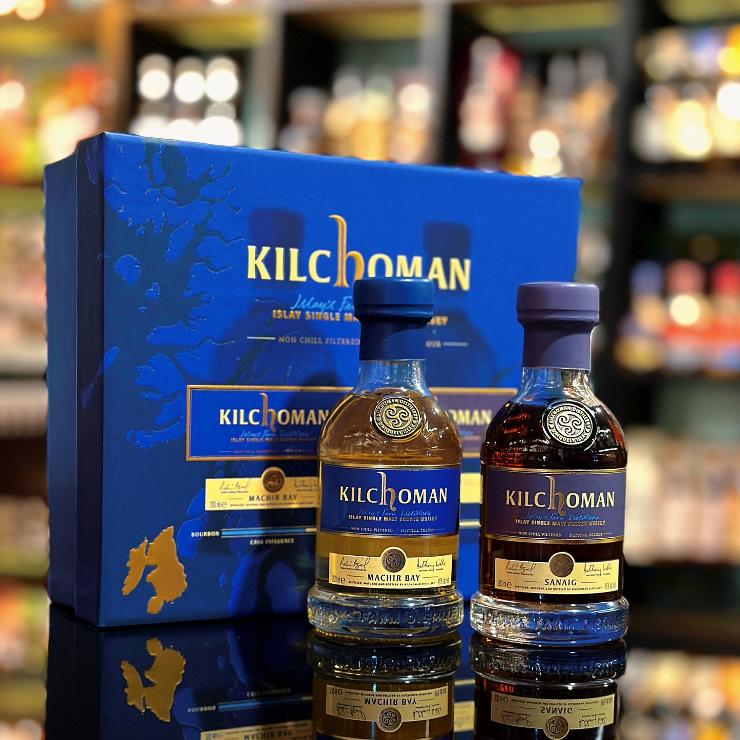 Kilchoman Machir Bay & Sanaig Single Malt Scotch Whisky Gift Set (2x200ml)